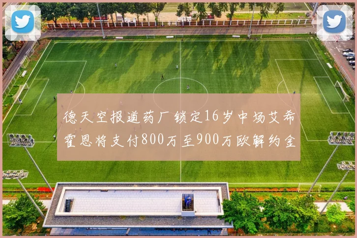 德天空报道药厂锁定16岁中场艾希霍恩将支付800万至900万欧解约金